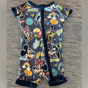 Little Sleepies EUC Mickey’s clubhouse shorty onesie bamboo like new